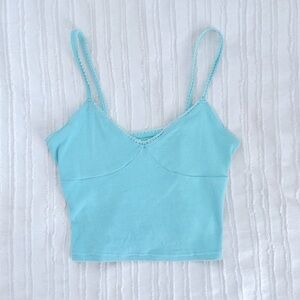 Pacsun Me to We Teal Lace Trim Tank Size Small